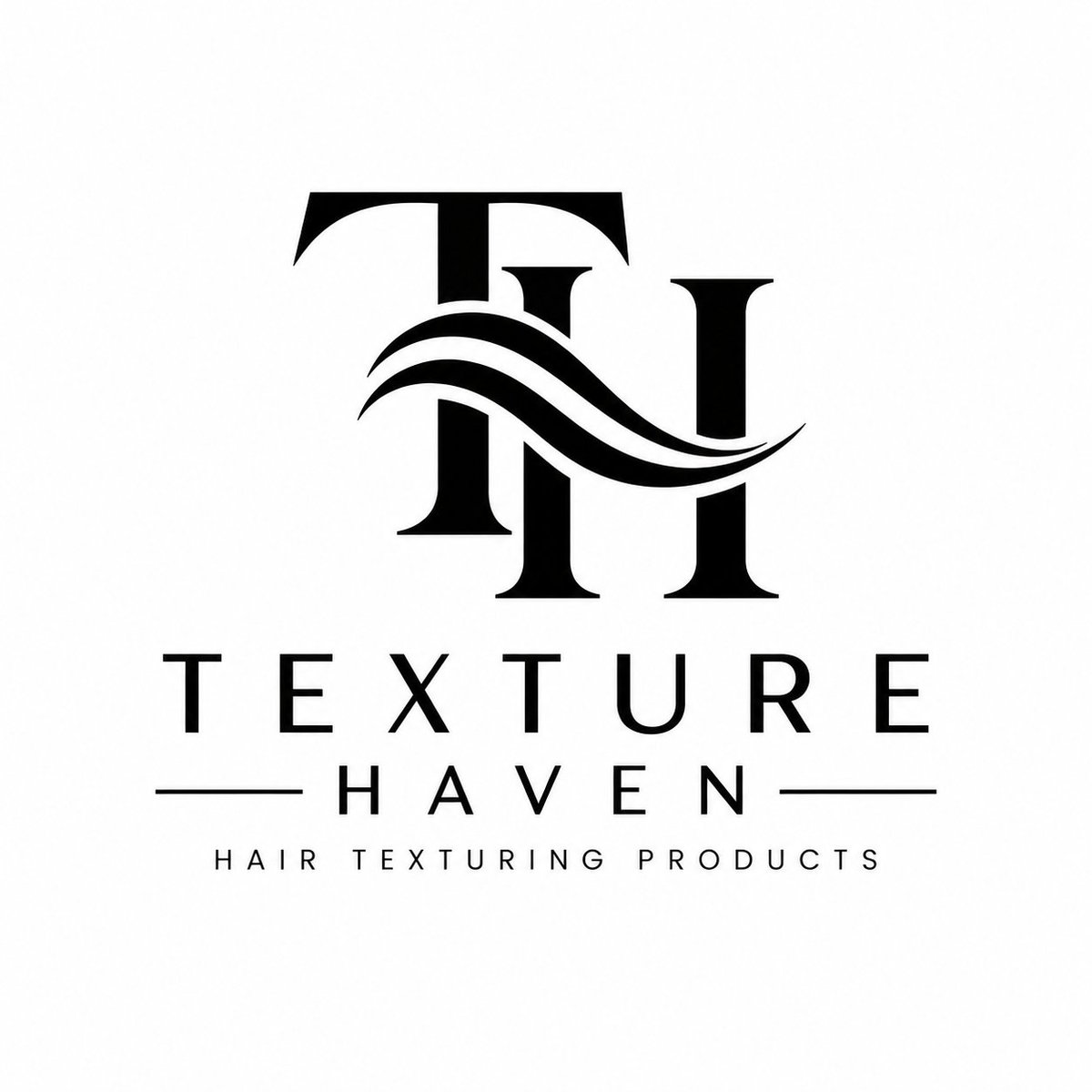 Texture Haven hair product display with pump dispenser and botanical accents